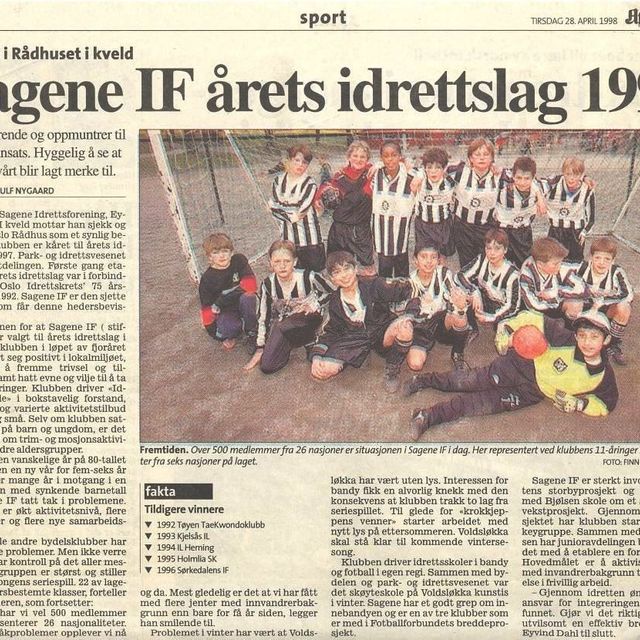 ÅRETS IDRETTSLAG I OSLO!